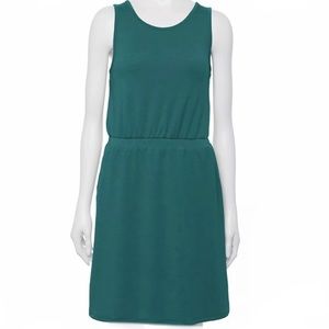 Women's Tek Gear French Terry Dress Mirando Teal Blue Tank Dress Size M